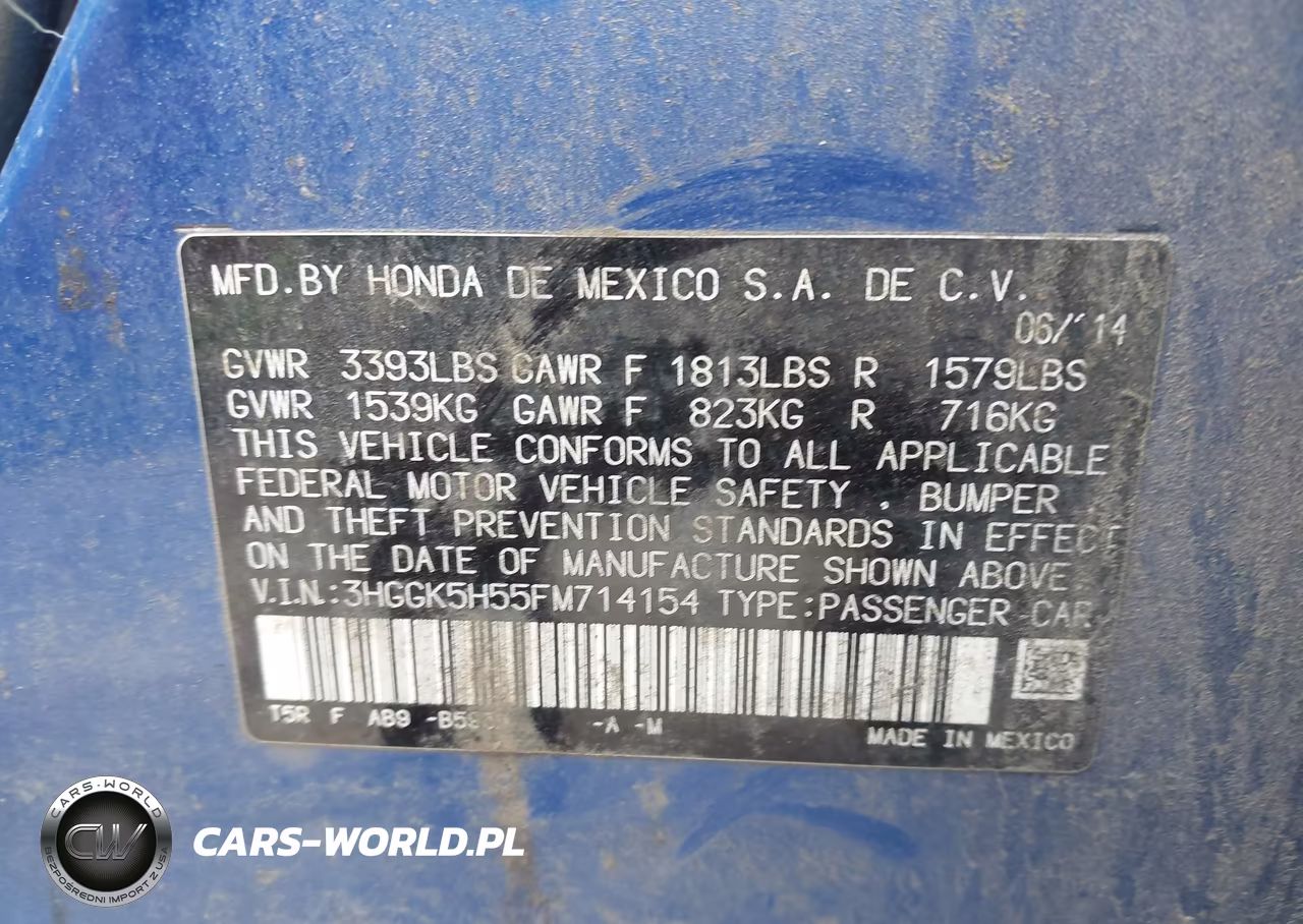 2015 Honda Fit Lx VIN:3HGGK5H55FM714154 - 9