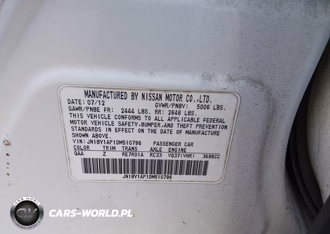 2013 Infiniti M37 VIN:JN1BY1AP1DM510796 - 9
