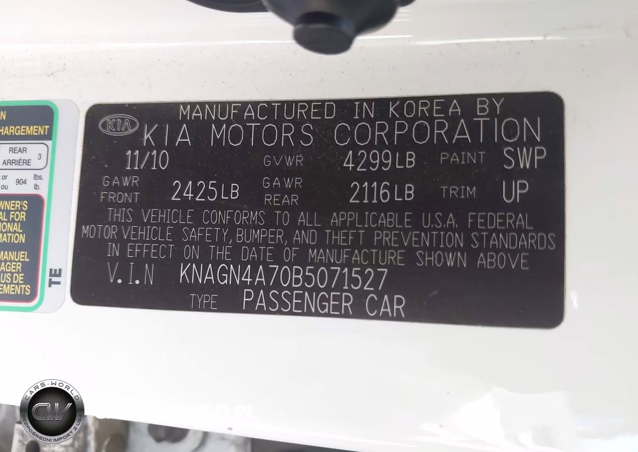 2011 Kia Optima Ex VIN:KNAGN4A70B5071527 - 9