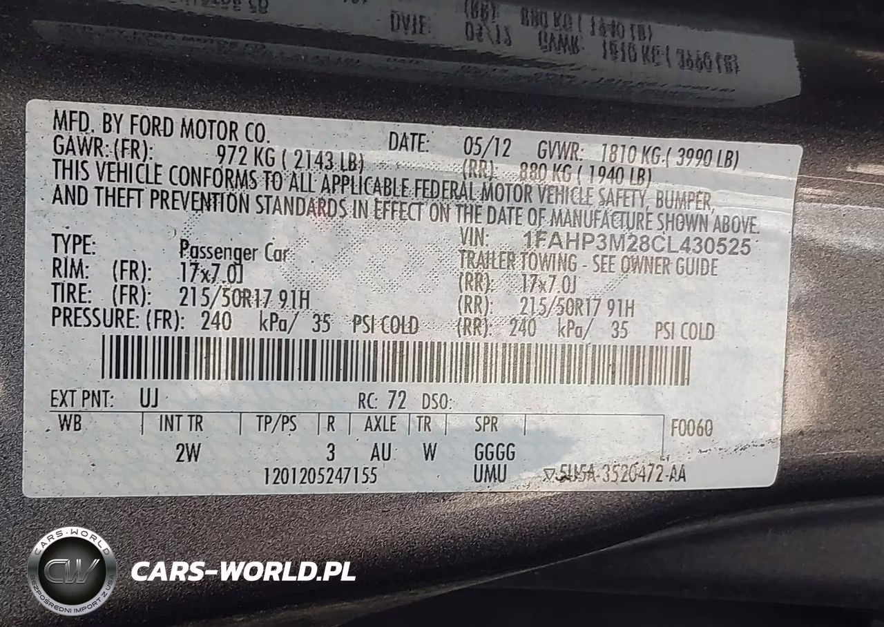 2012 Ford Focus Sel VIN:1FAHP3M28CL430525 - 9