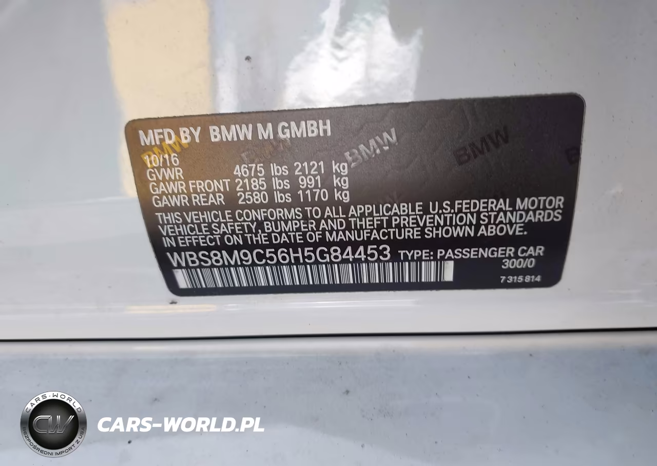 2017 BMW M3 VIN:WBS8M9C56H5G84453 - 9