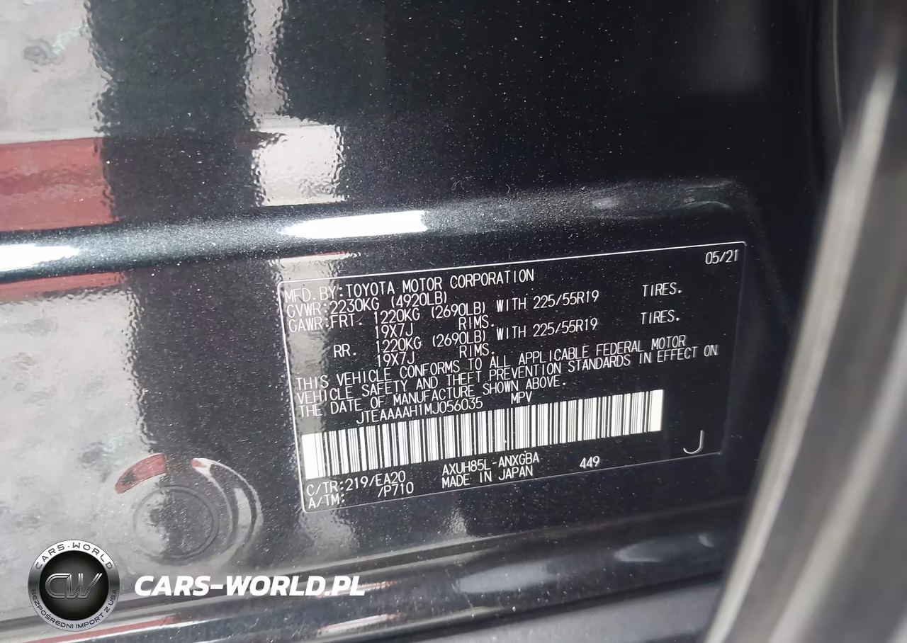 2021 Toyota Venza Le-Xle-Limited VIN:JTEAAAAH1MJ056035 - 9