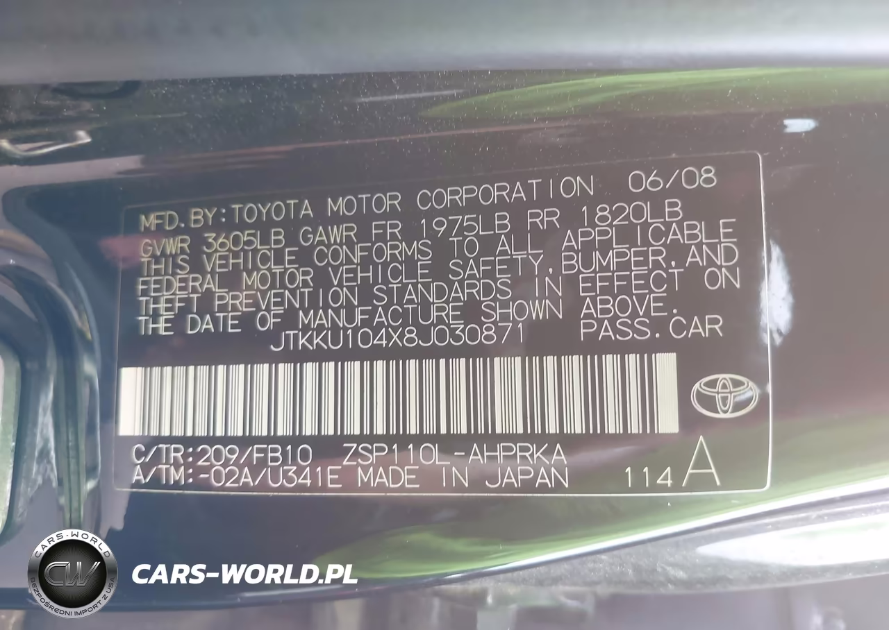 2008 Scion Xd VIN:JTKKU104X8J030871 - 9