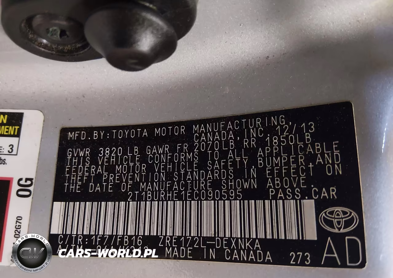 2014 Toyota Corolla Le VIN:2T1BURHE1EC090595 - 9