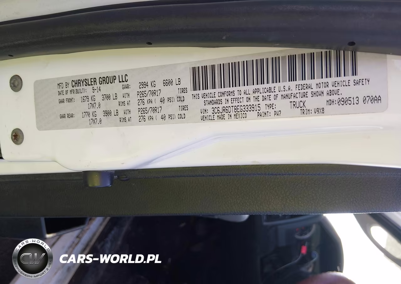 2014 Ram 1500 Tradesman VIN:3C6JR6DT8EG333915 - 9