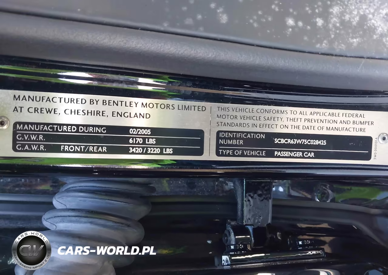 2005 Bentley Continental Gt VIN:SCBCR63W75C028425 - 9