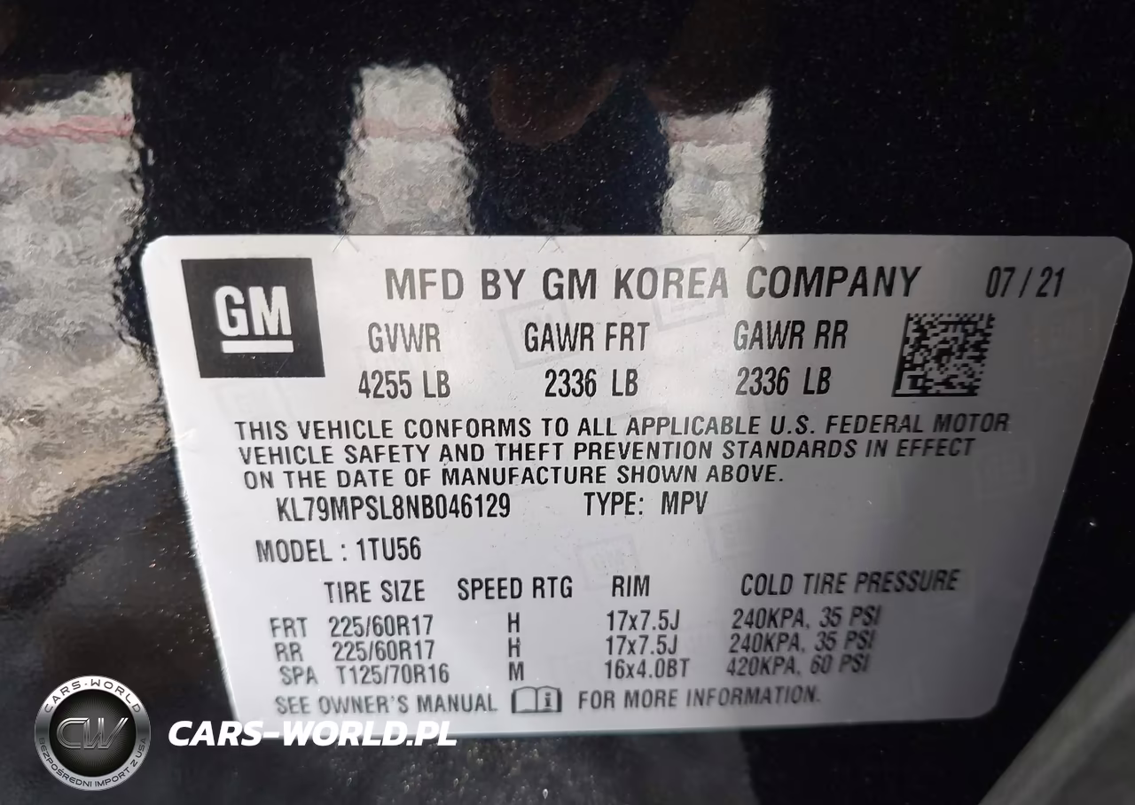 2022 Chevrolet Trailblazer Fwd Lt VIN:KL79MPSL8NB046129 - 9