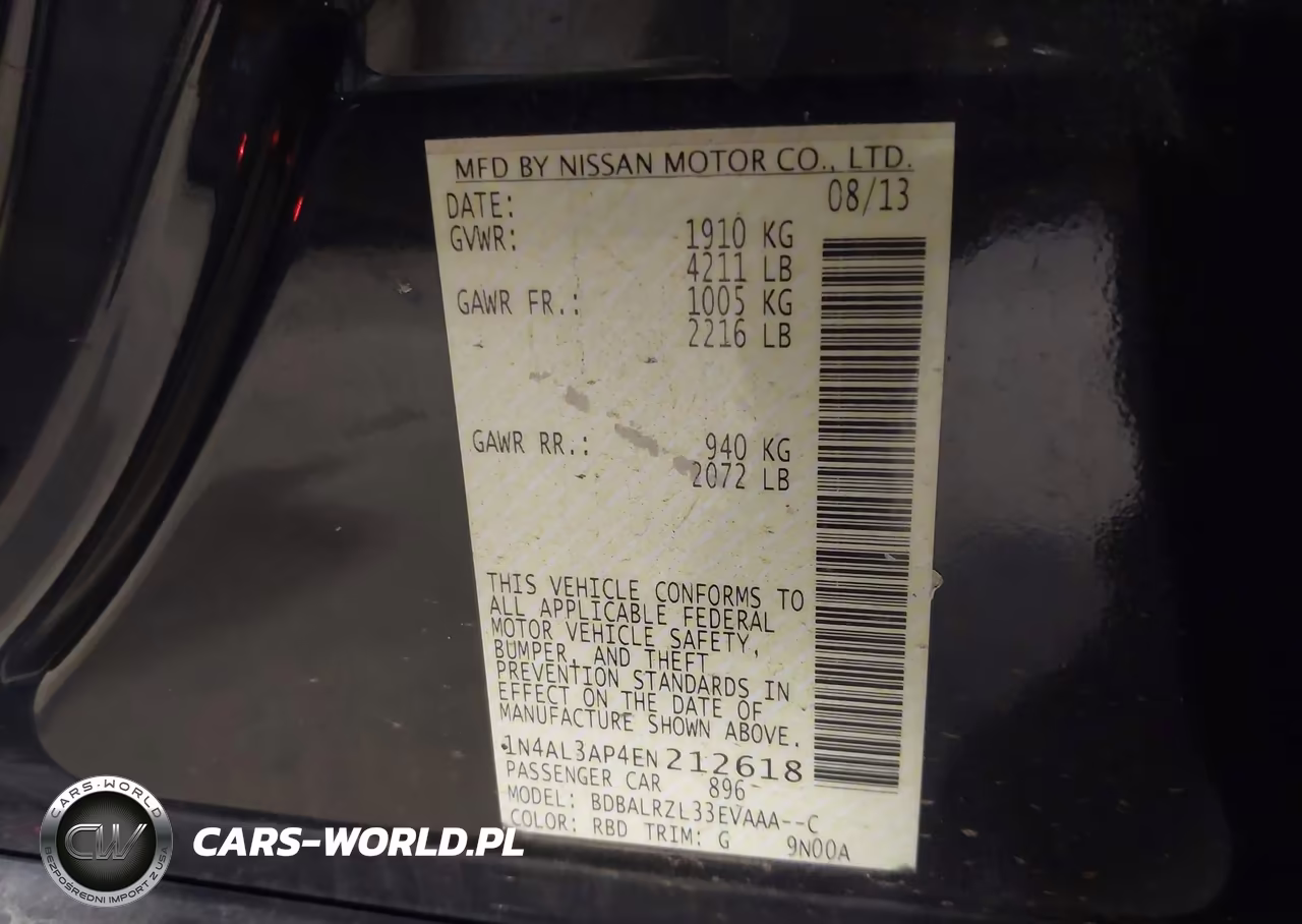 2014 Nissan Altima 2.5 S VIN:1N4AL3AP4EN212618 - 9