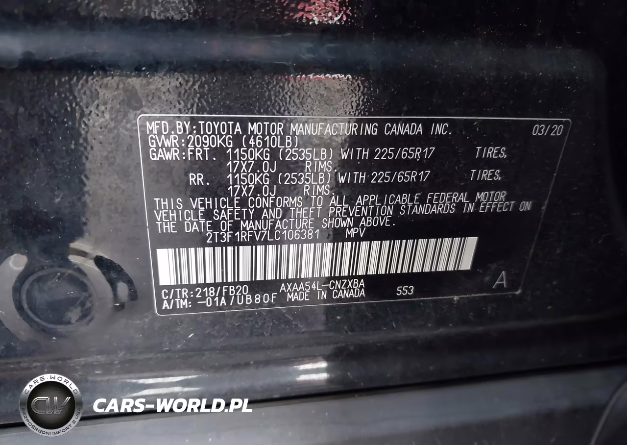 2020 Toyota Rav4 Le VIN:2T3F1RFV7LC106381 - 9