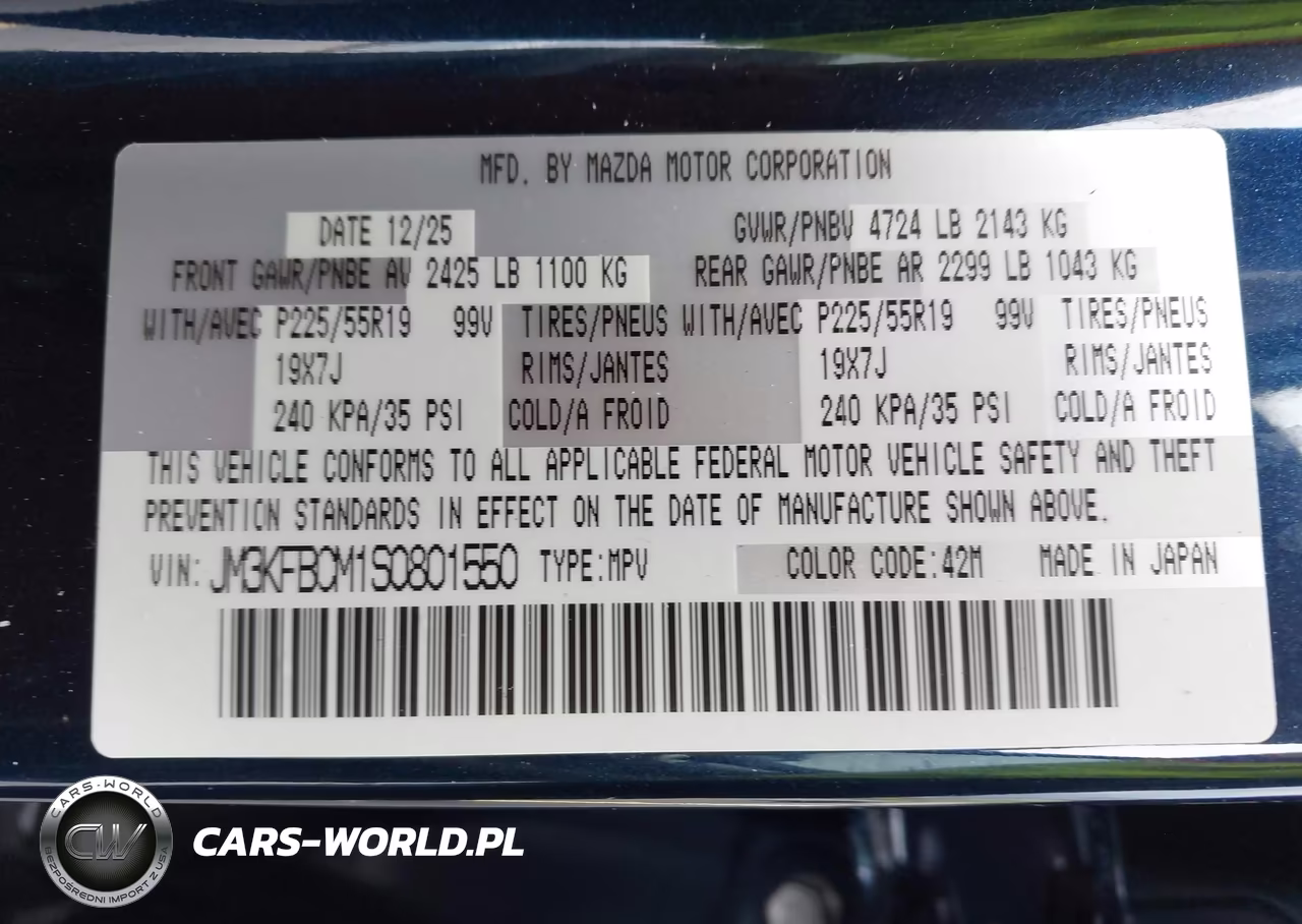 2025 Mazda Cx-5 2.5 S Preferred VIN:JM3KFBCM1S0801550 - 9