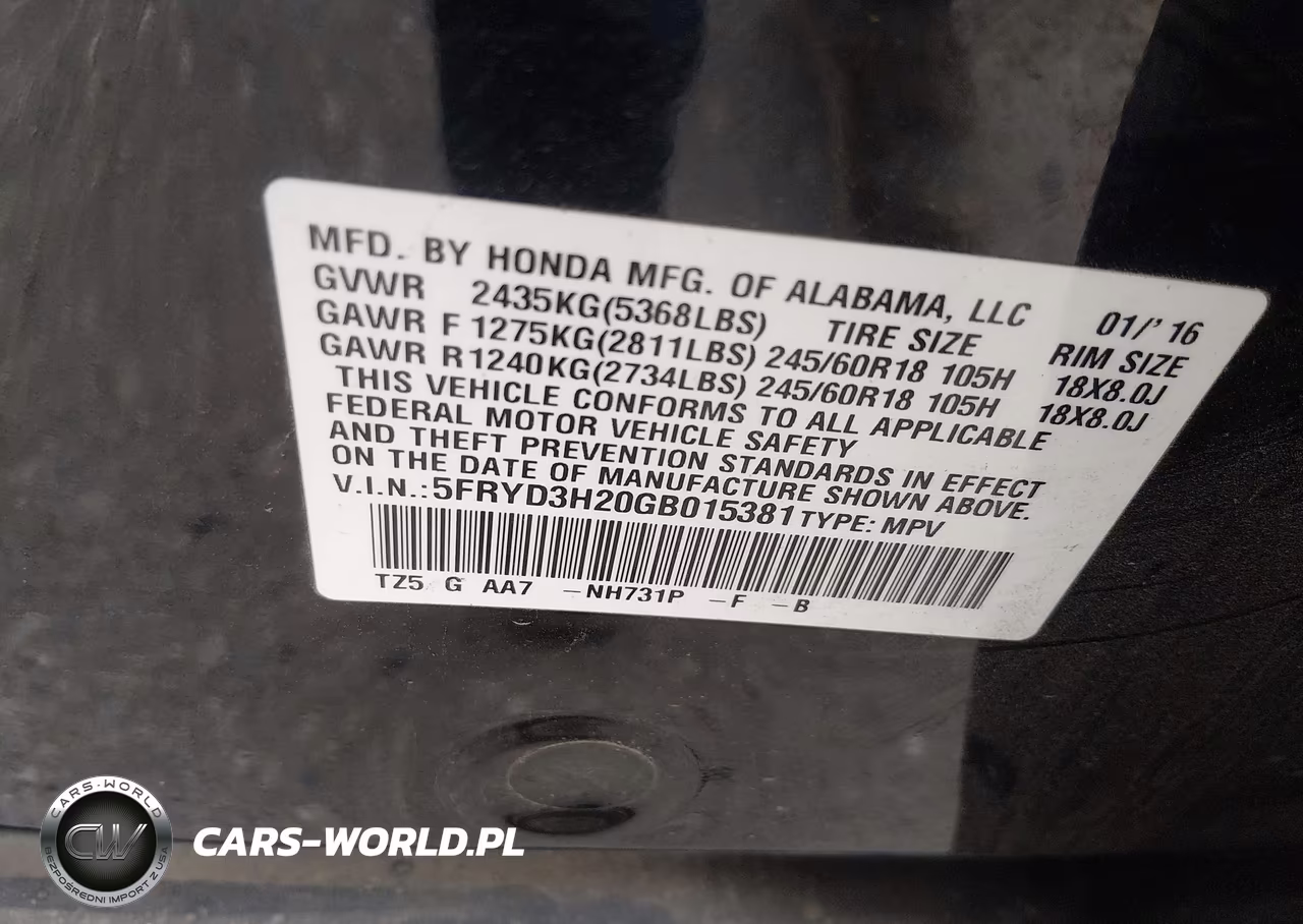 2016 Acura Mdx Acurawatch Plus Package VIN:5FRYD3H20GB015381 - 9
