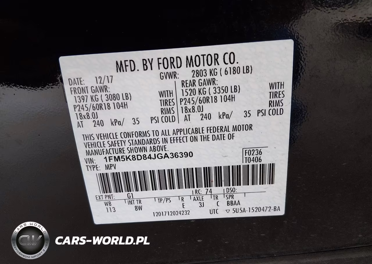 2018 Ford Explorer Xlt VIN:1FM5K8D84JGA36390 - 9