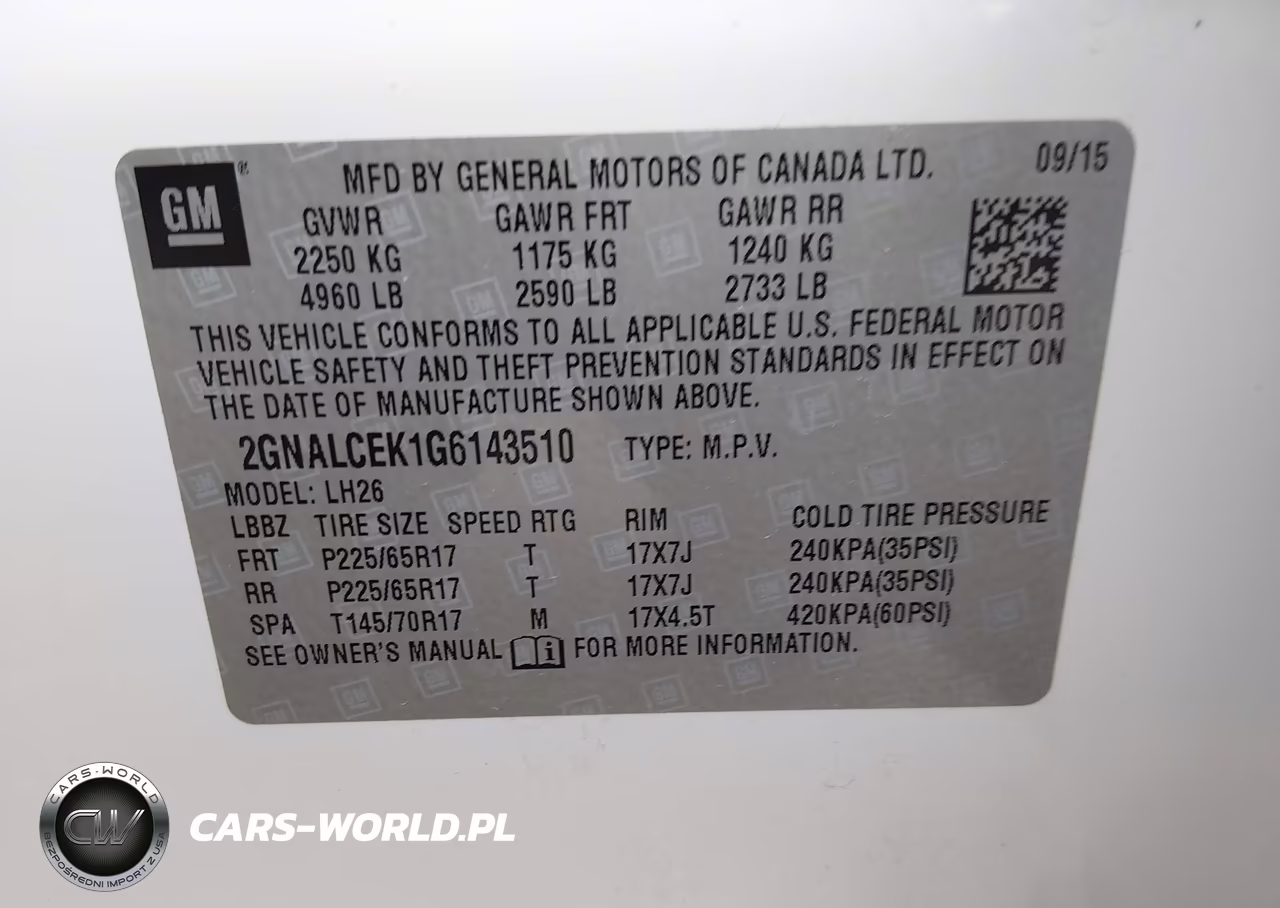 2016 Chevrolet Equinox Lt VIN:2GNALCEK1G6143510 - 9