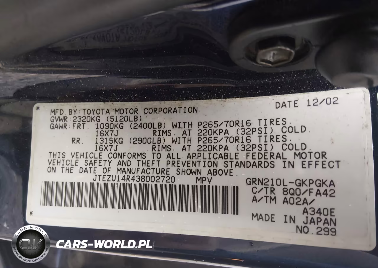 2003 Toyota 4Runner Sr5 V6 VIN:JTEZU14R438002720 - 9