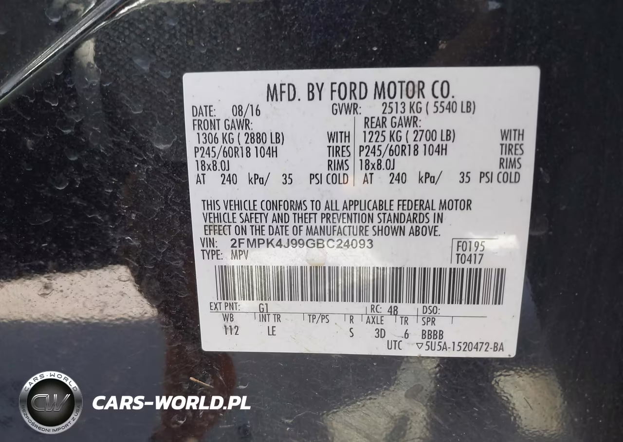 2016 Ford Edge Sel VIN:2FMPK4J99GBC24093 - 9