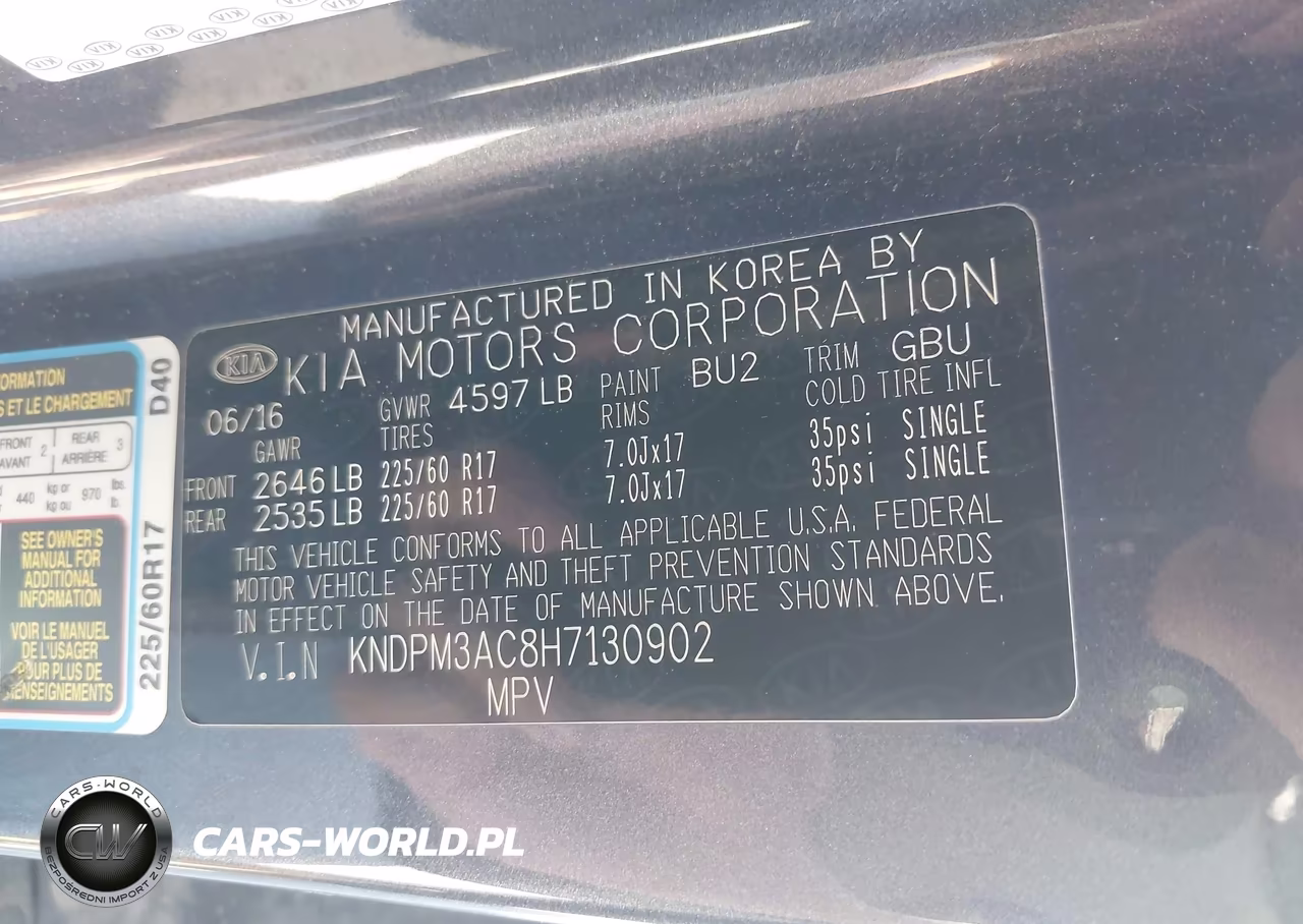 2017 Kia Sportage Lx VIN:KNDPM3AC8H7130902 - 9