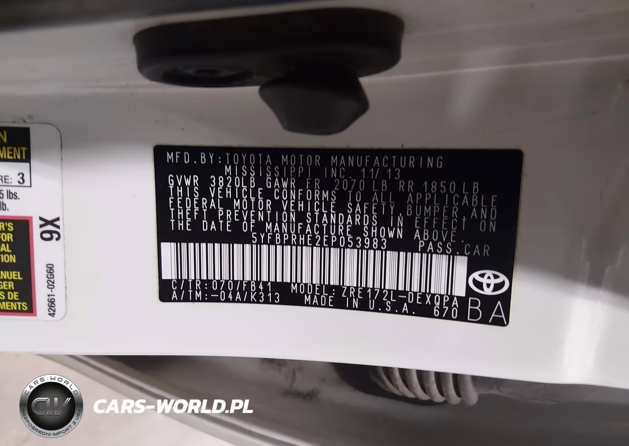 2014 Toyota Corolla Le Eco VIN:5YFBPRHE2EP053983 - 9