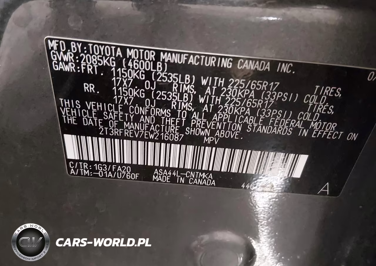 2014 Toyota Rav4 Xle VIN:2T3RFREV7EW216087 - 9