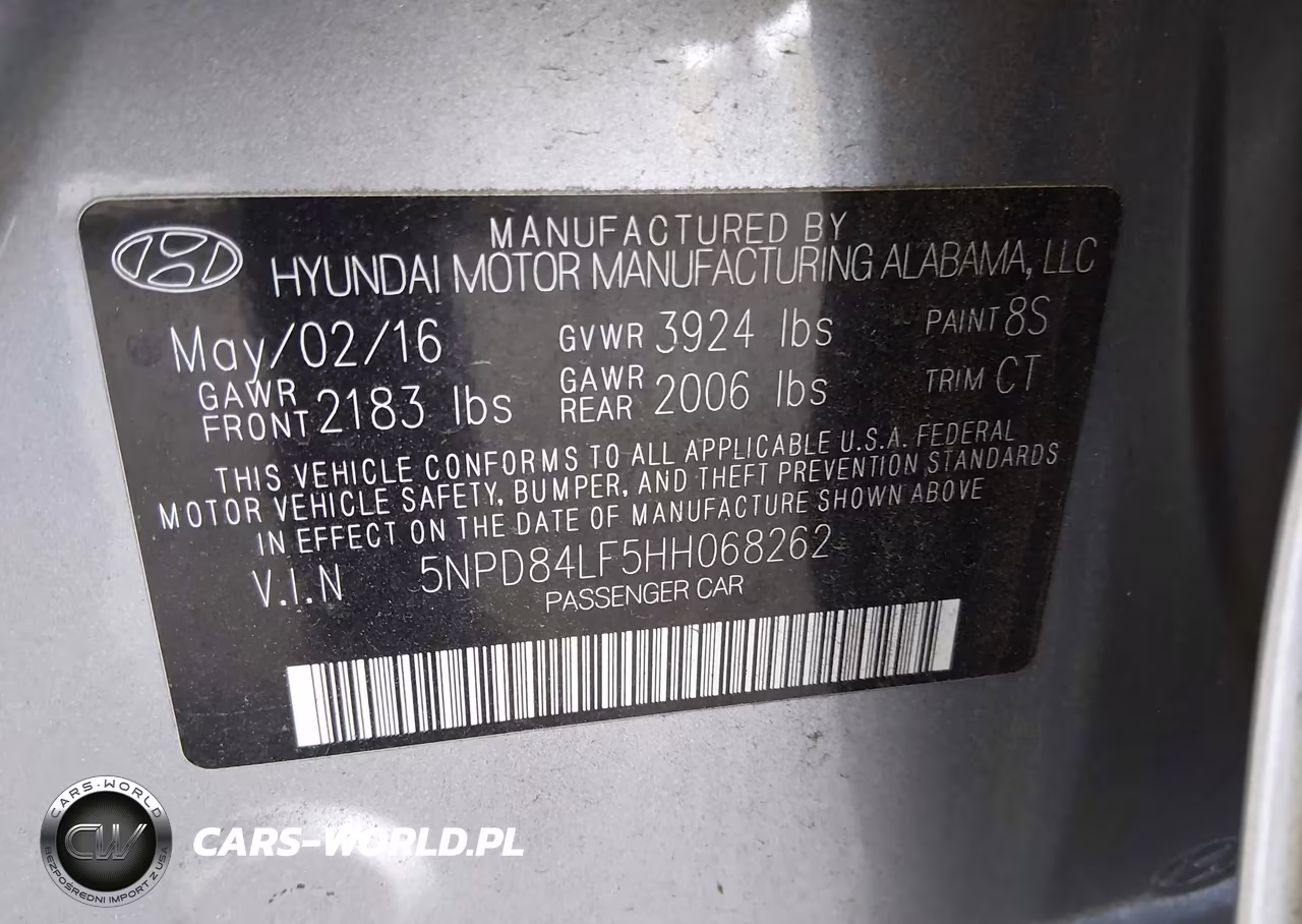 2017 Hyundai Elantra Limited VIN:5NPD84LF5HH068262 - 9