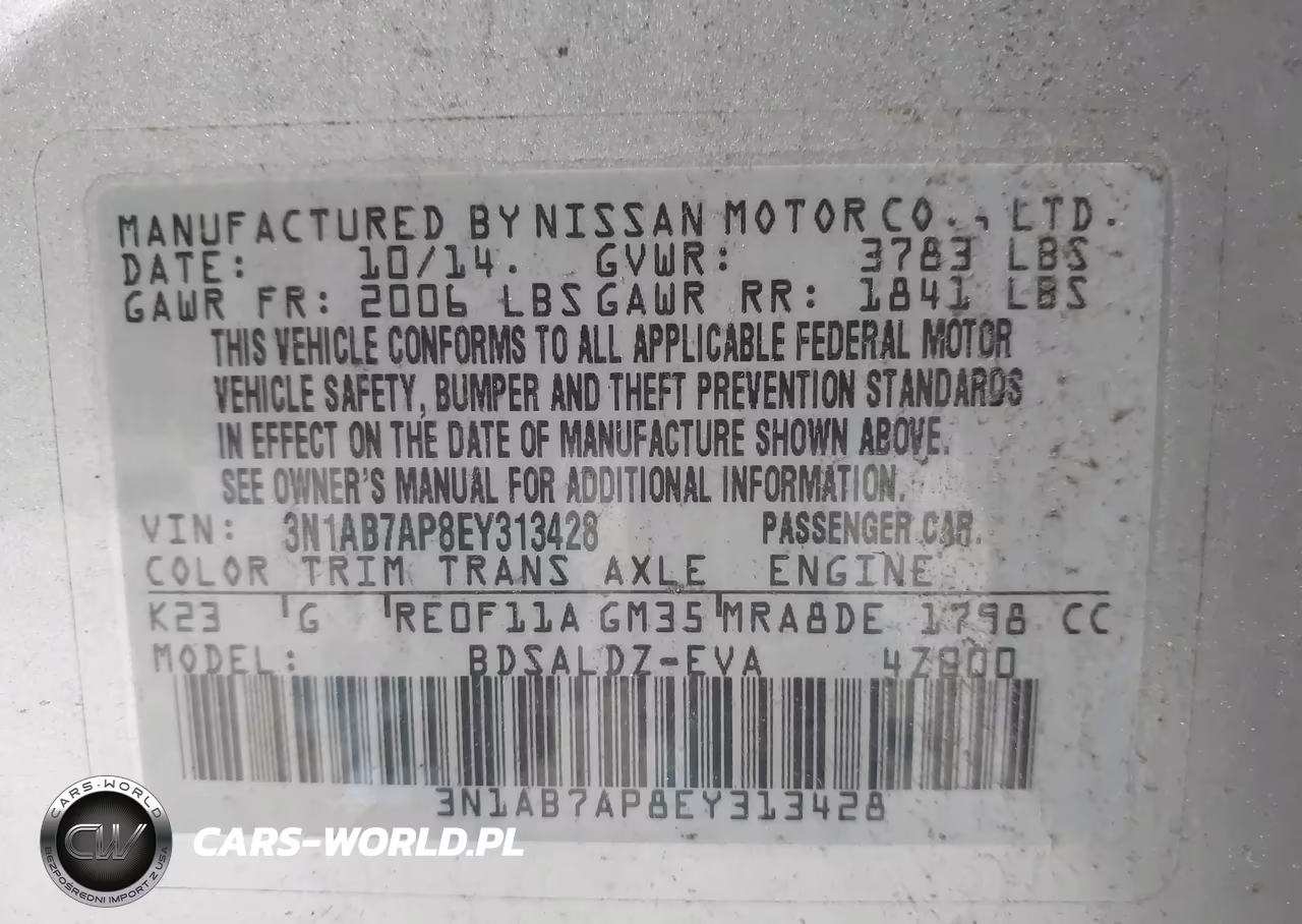 2014 Nissan Sentra Sv VIN:3N1AB7AP8EY313428 - 9
