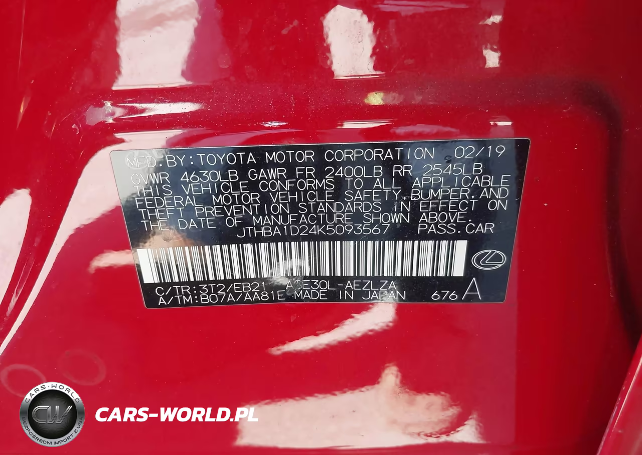 2019 Lexus Is 300 VIN:JTHBA1D24K5093567 - 9