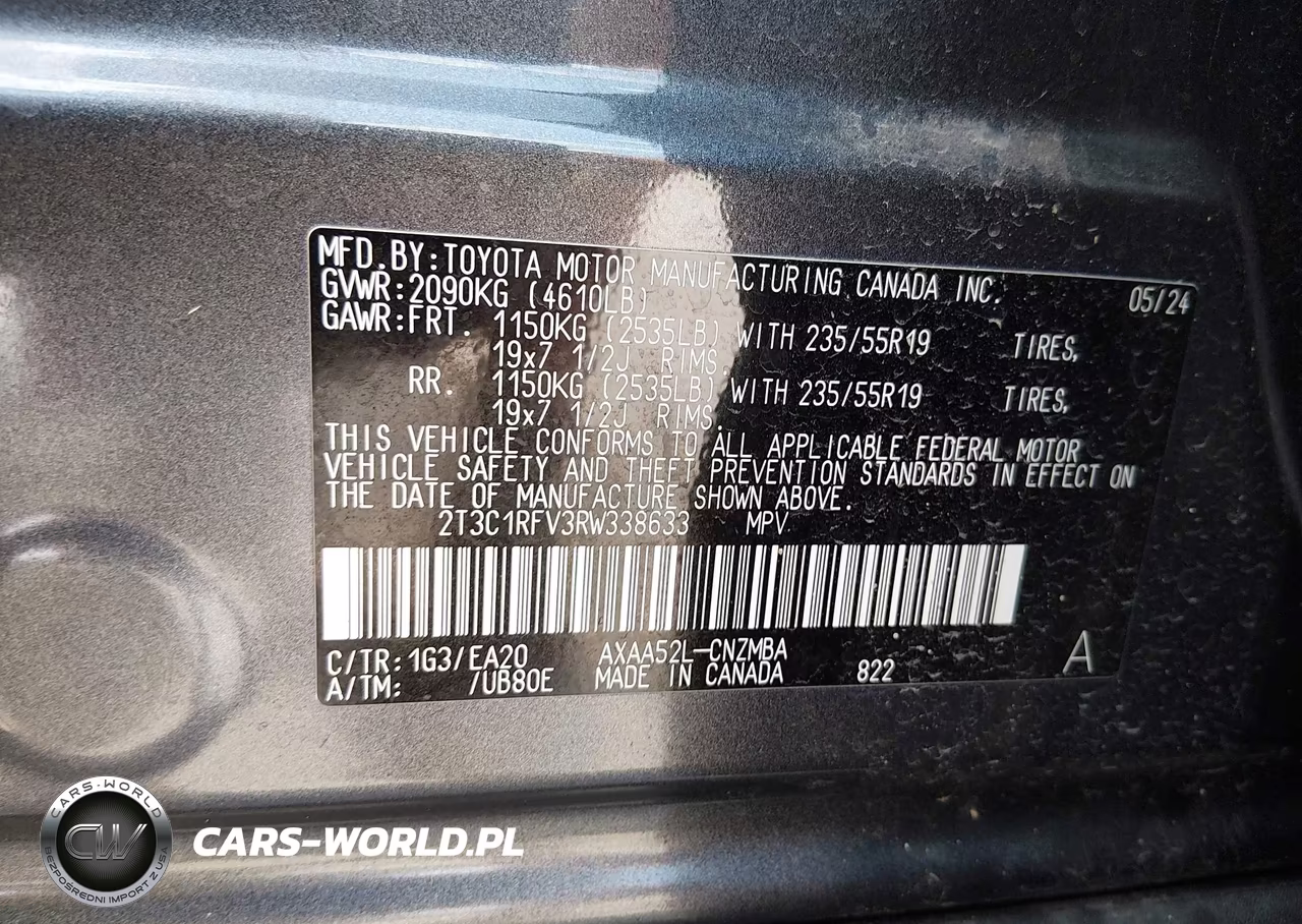2024 Toyota Rav4 Xle Premium VIN:2T3C1RFV3RW338633 - 9