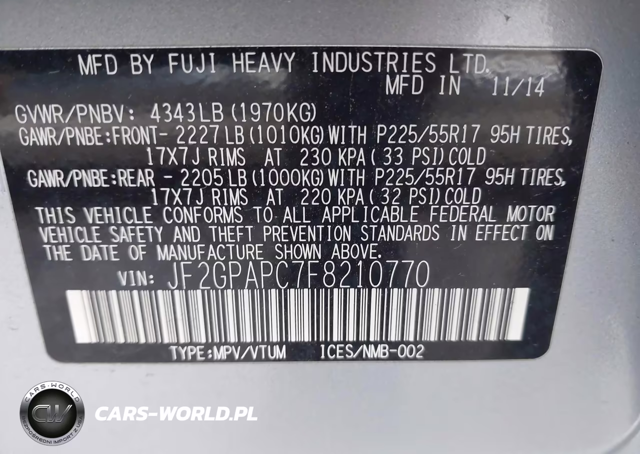 2015 Subaru Xv Crosstrek 2.0I Limited VIN:JF2GPAPC7F8210770 - 9