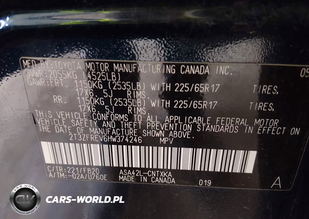 2017 Toyota Rav4 Le VIN:2T3ZFREV6HW374246 - 9
