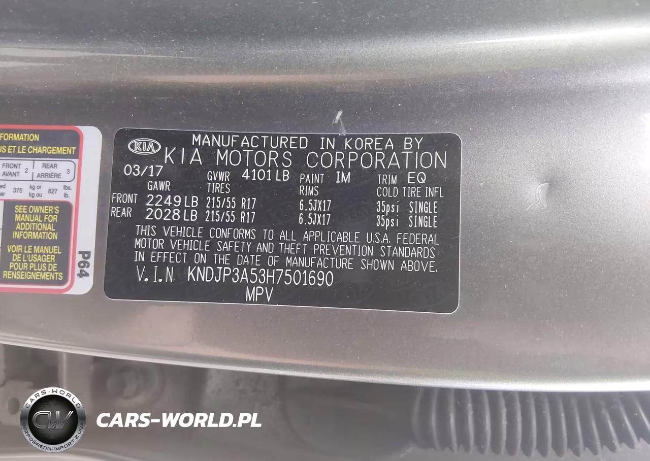 2017 Kia Soul + VIN:KNDJP3A53H7501690 - 9