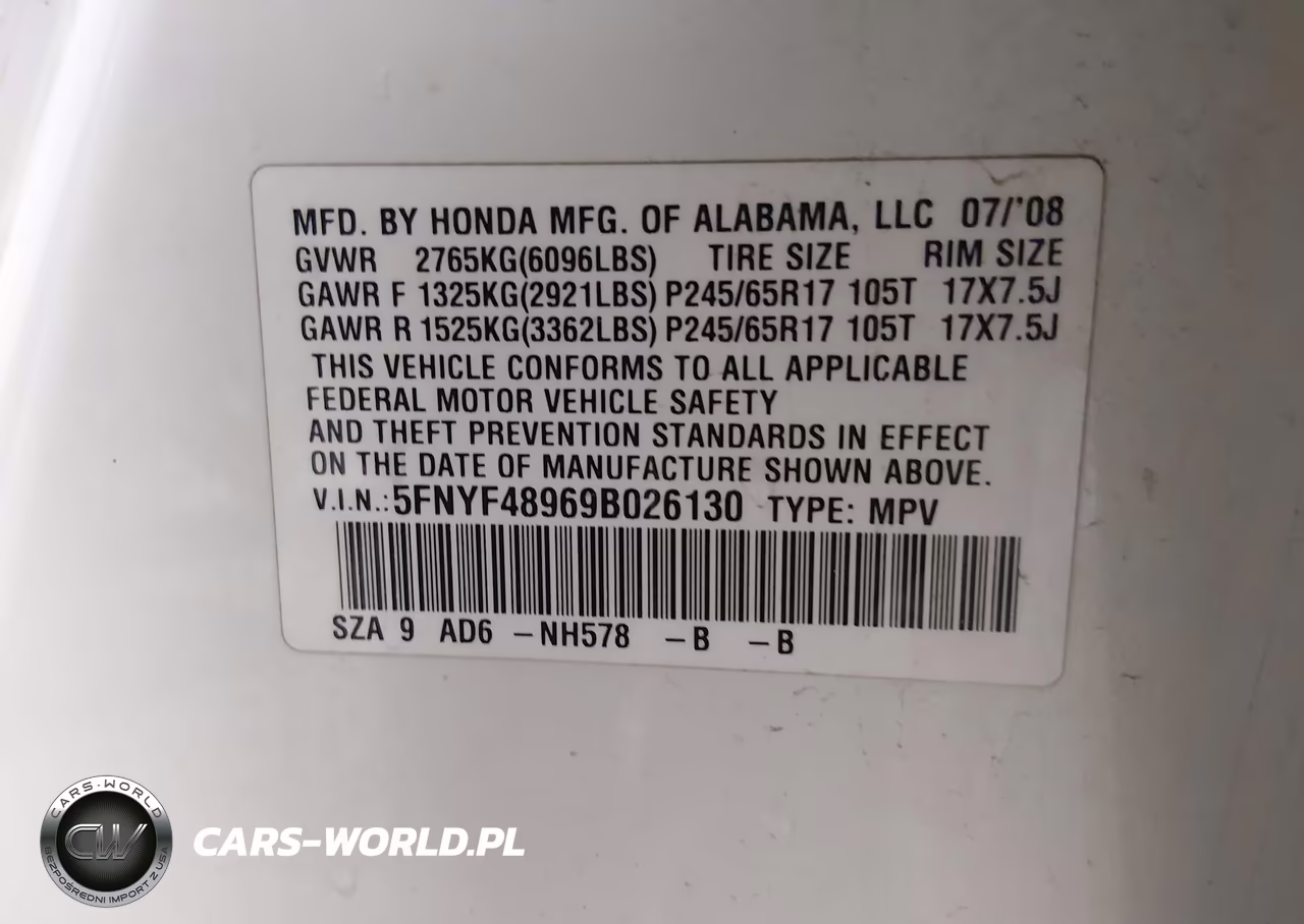 2009 Honda Pilot Touring VIN:5FNYF48969B026130 - 9