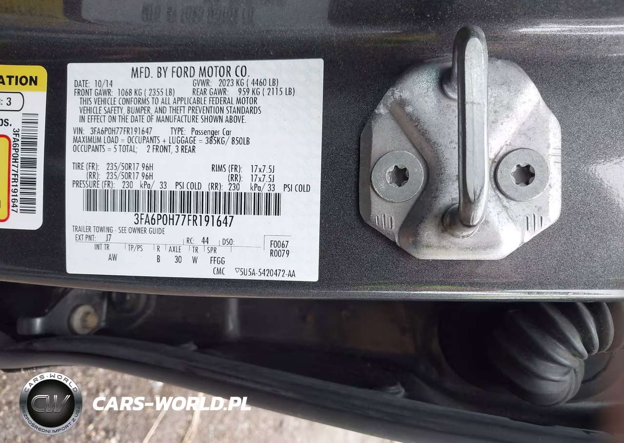 2015 Ford Fusion Se VIN:3FA6P0H77FR191647 - 9