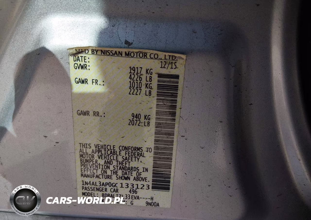 2016 Nissan Altima 2.5 Sv VIN:1N4AL3AP0GC133123 - 9