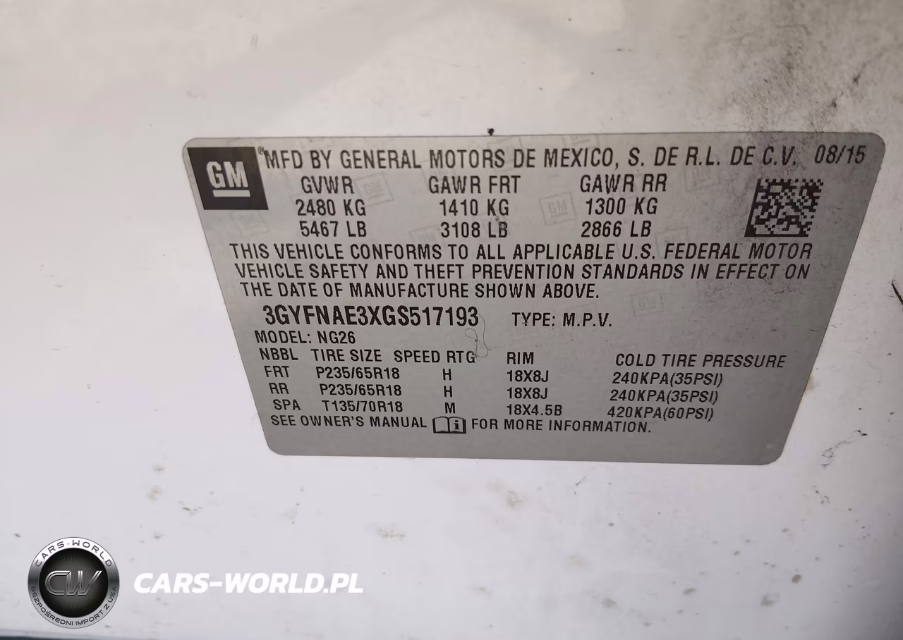 2016 Cadillac Srx Standard VIN:3GYFNAE3XGS517193 - 9