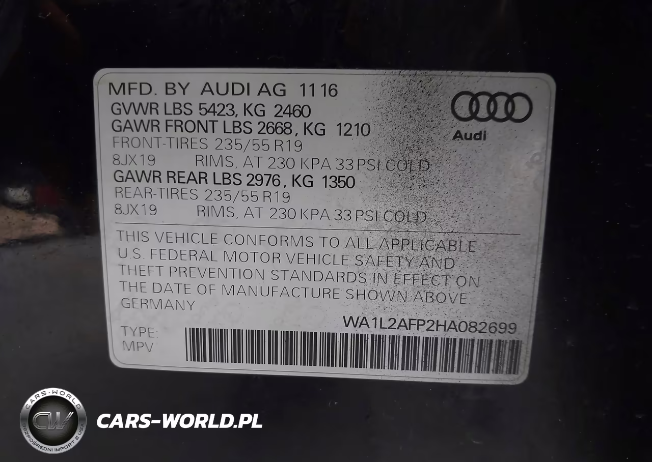2017 Audi Q5 2.0T Premium VIN:WA1L2AFP2HA082699 - 9