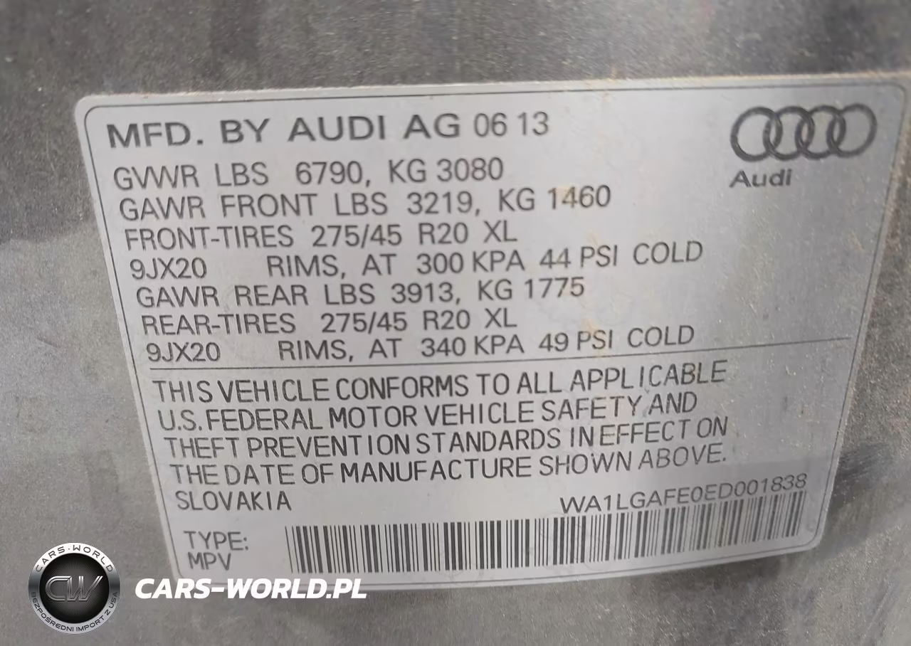 2014 Audi Q7 3.0T Premium VIN:WA1LGAFE0ED001838 - 9