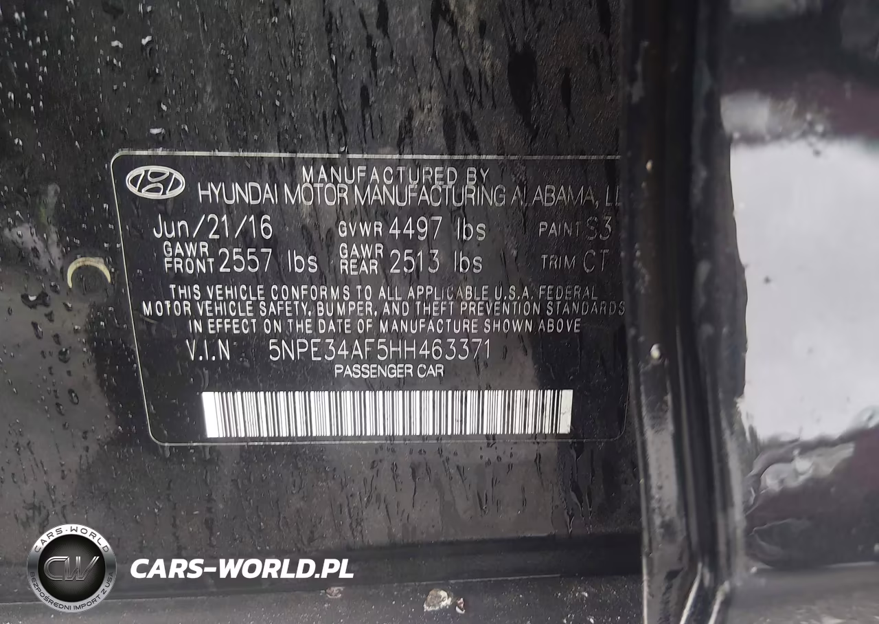 2017 Hyundai Sonata Sport VIN:5NPE34AF5HH463371 - 9