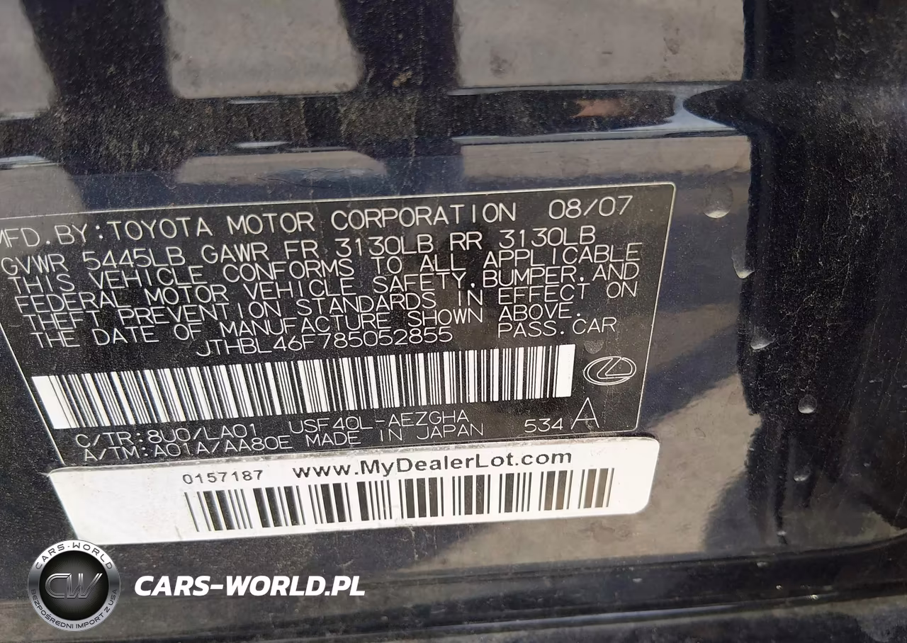 2008 Lexus Ls 460 VIN:JTHBL46F785052855 - 9