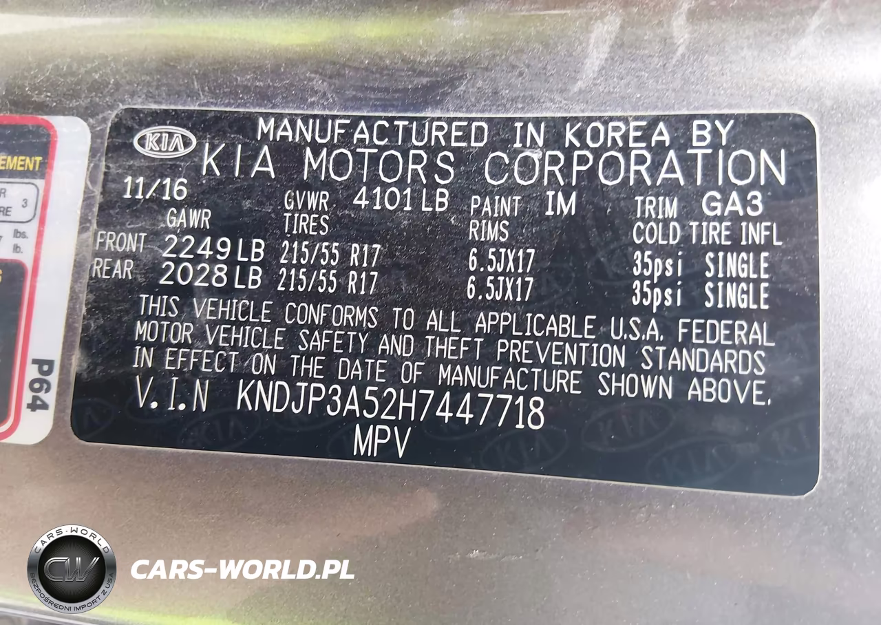 2017 Kia Soul + VIN:KNDJP3A52H7447718 - 9