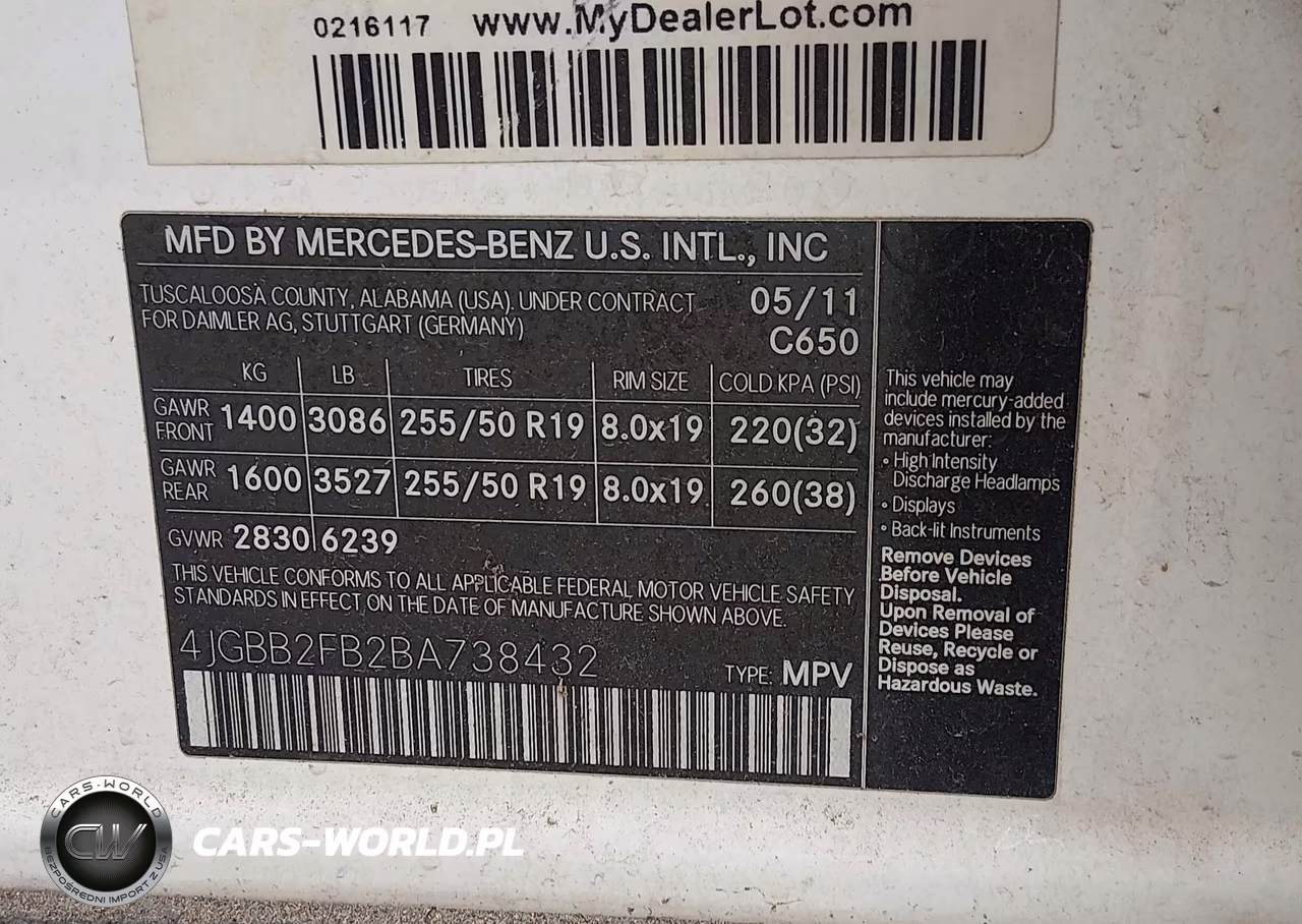 2011 Mercedes-Benz Ml 350 Bluetec 4Matic VIN:4JGBB2FB2BA738432 - 9