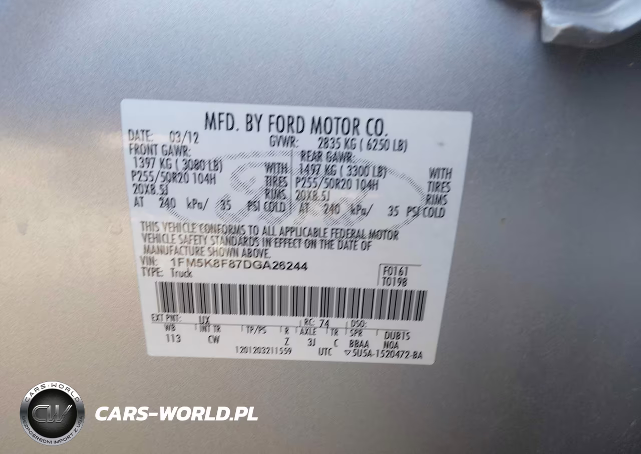 2013 Ford Explorer Limited VIN:1FM5K8F87DGA26244 - 9
