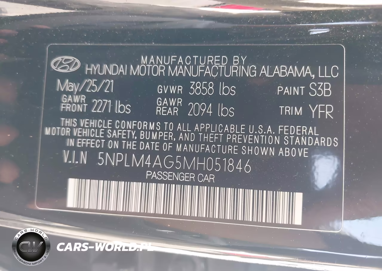 2021 Hyundai Elantra Sel VIN:5NPLM4AG5MH051846 - 9