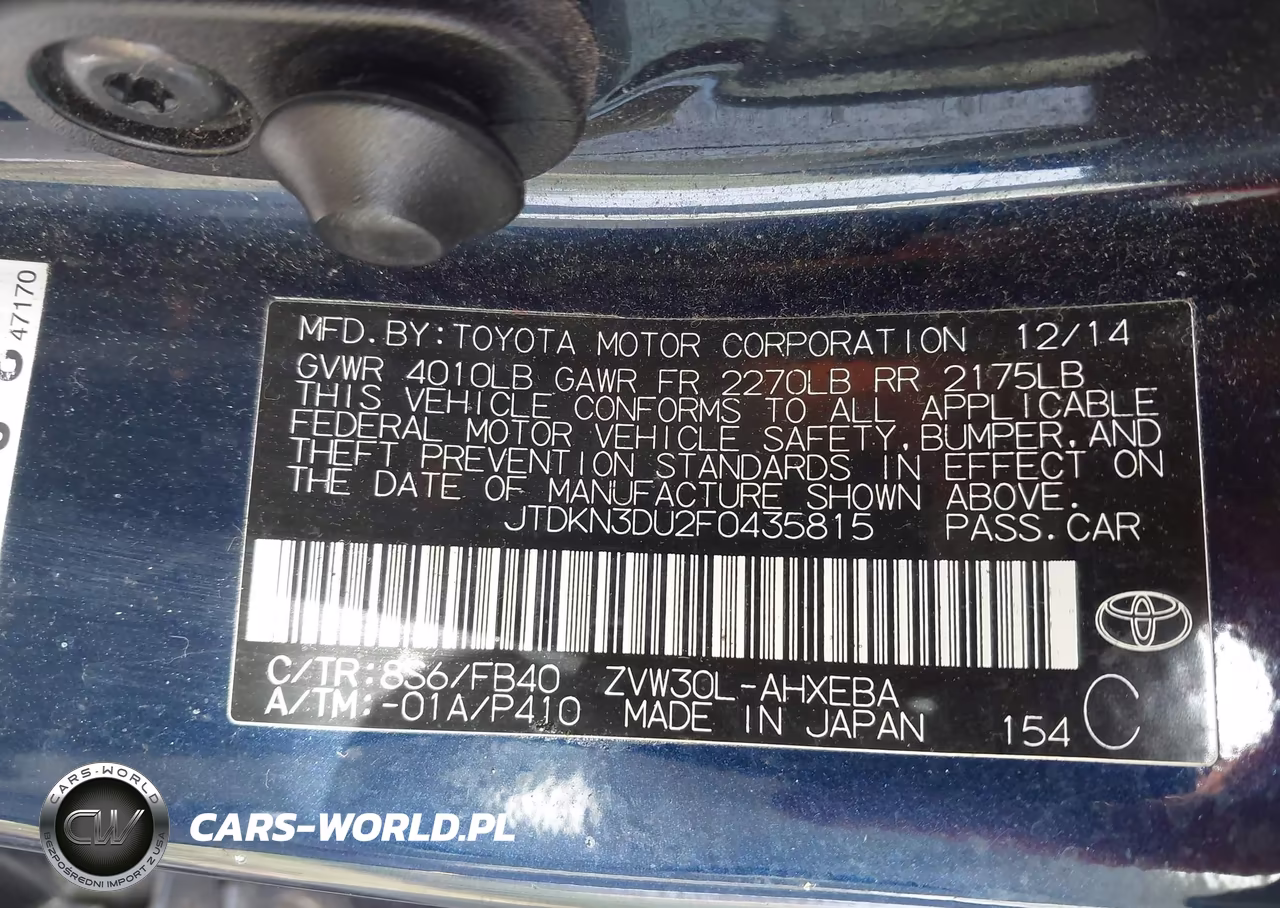 2015 Toyota Prius Three VIN:JTDKN3DU2F0435815 - 9
