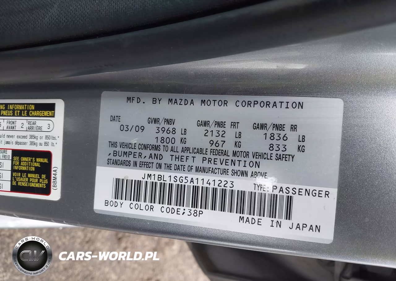 2010 Mazda Mazda3 I Sport VIN:JM1BL1SG5A1141223 - 9