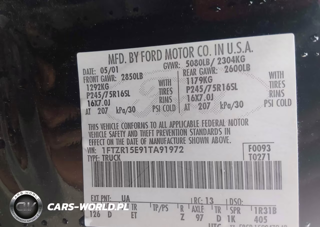 2001 Ford Ranger Edge-Xlt VIN:1FTZR15E91TA91972 - 9