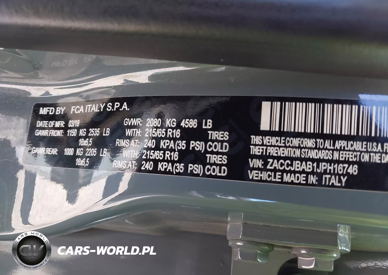 2018 Jeep Renegade Sport 4X4 VIN:ZACCJBAB1JPH16746 - 9