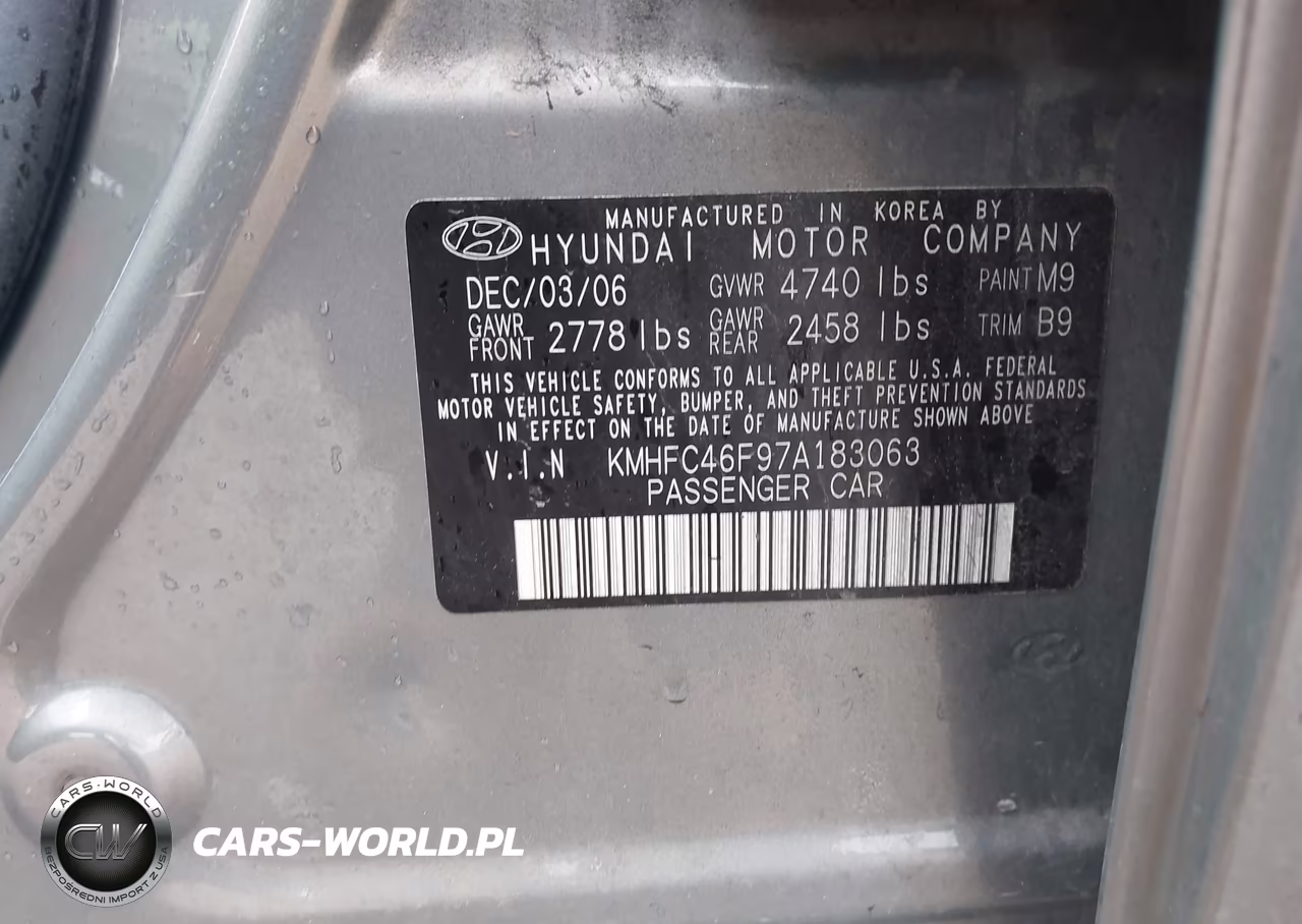 2007 Hyundai Azera Limited-Se VIN:KMHFC46F97A183063 - 9