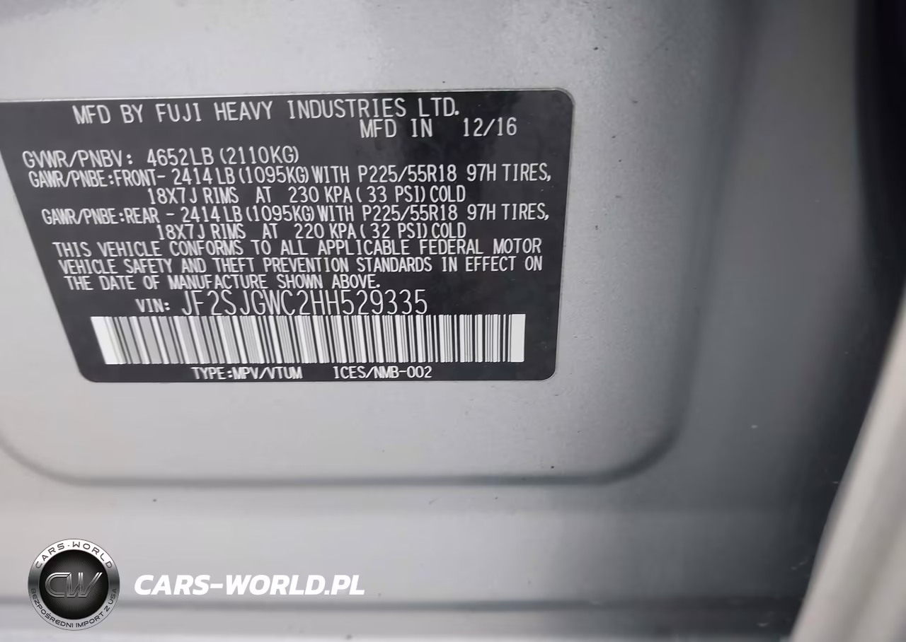 2017 Subaru Forester 2.0Xt Touring VIN:JF2SJGWC2HH529335 - 9