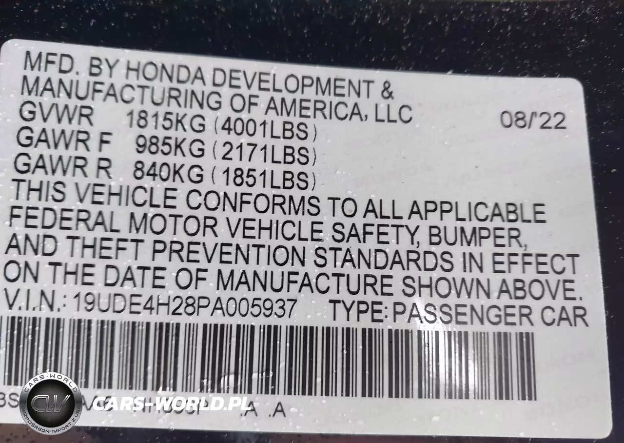 2023 Acura Integra VIN:19UDE4H28PA005937 - 9