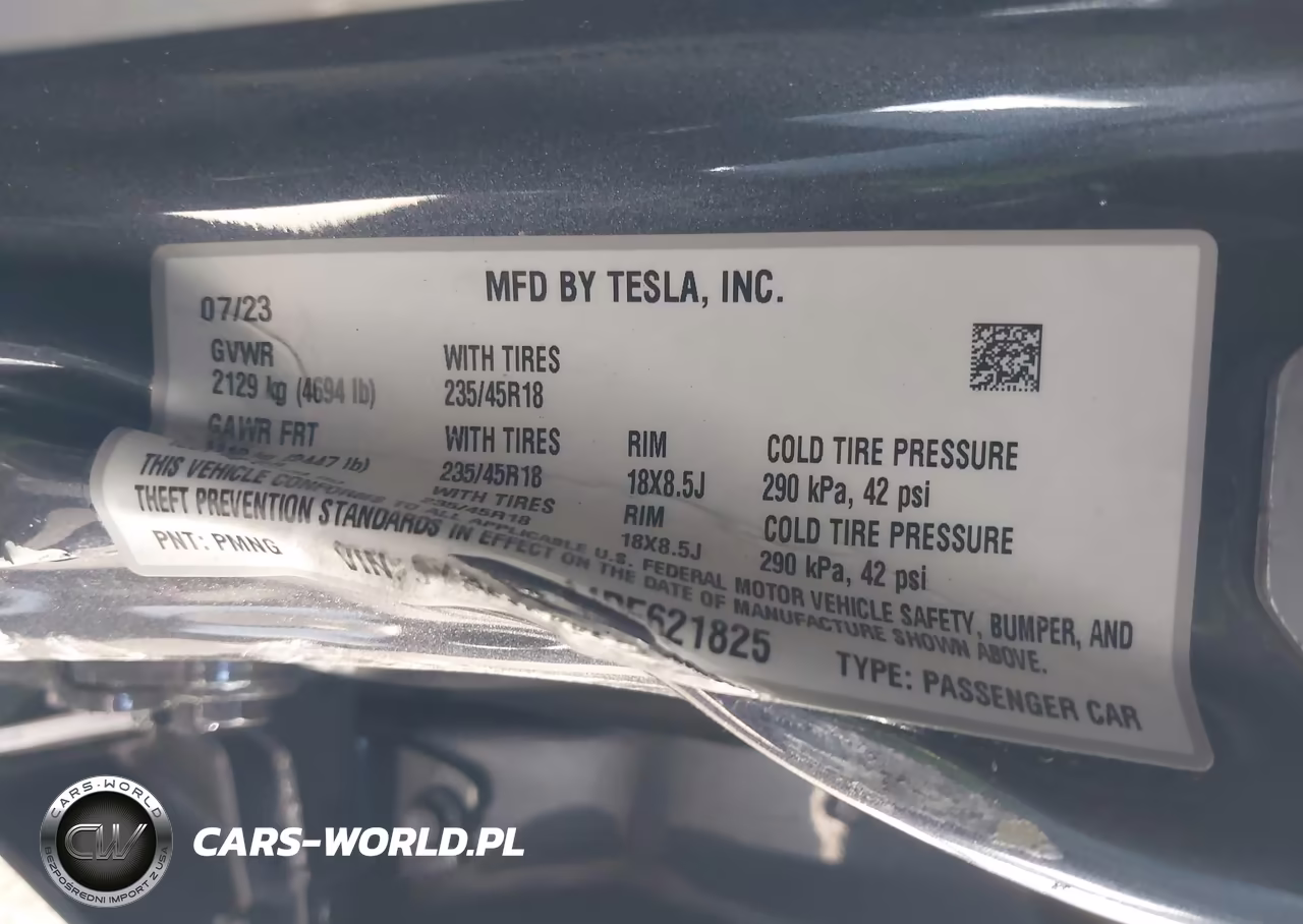 2023 Tesla Model 3 Rear-Wheel Drive VIN:5YJ3E1EA4PF621825 - 9