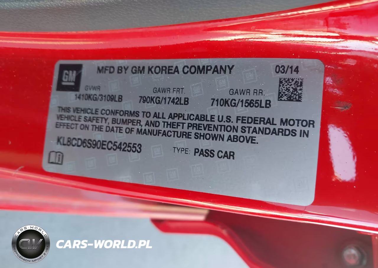2014 Chevrolet Spark VIN:KL8CD6S90EC542553 - 9